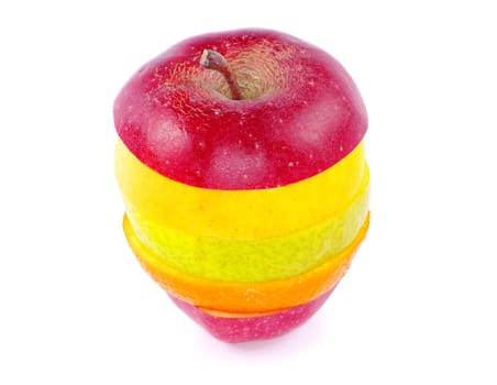 mixed fruit  isolated on white