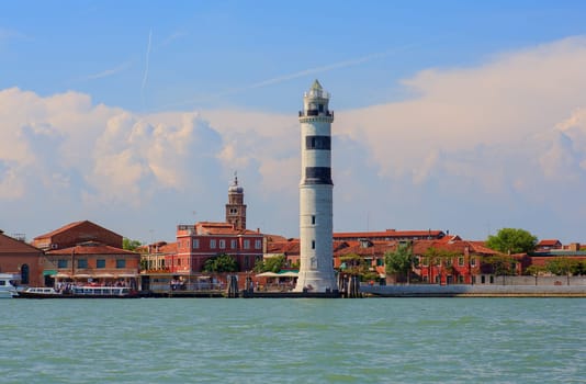 View of Murano, island of Venice lagoon, Italy