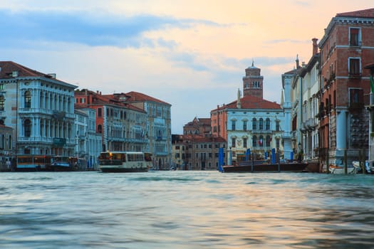 View of buildings in the Venice lagoon, Italy