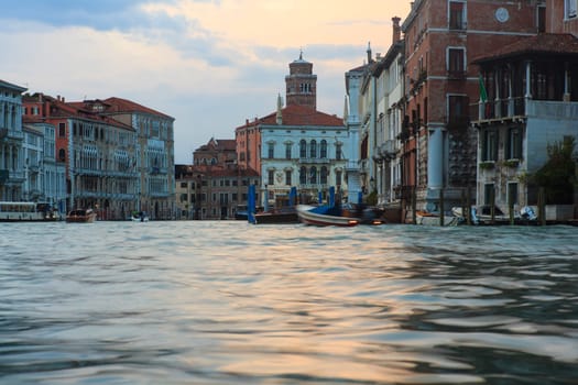 View of buildings in the Venice lagoon, Italy