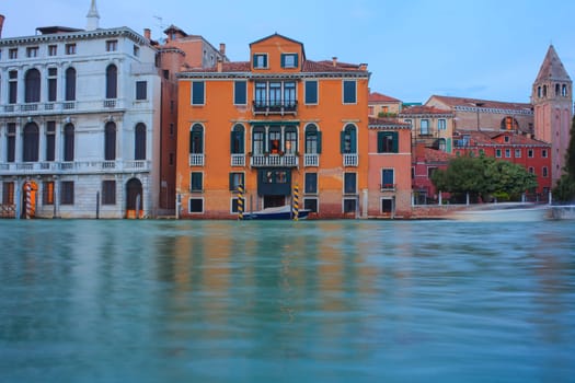 View of buildings in the Venice lagoon, Italy