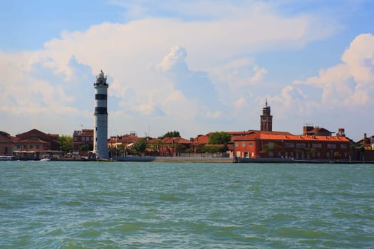 View of Murano, island of Venice lagoon, Italy