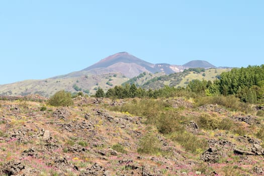 The big active european volcano