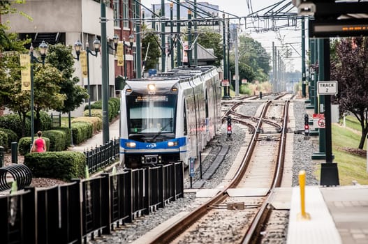 charlotte north carolina light rail transportation moving system