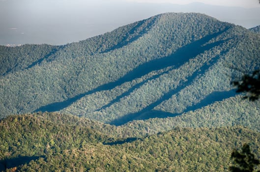 The simple layers of the Smokies at sunset - Smoky Mountain Nat. Park, USA.