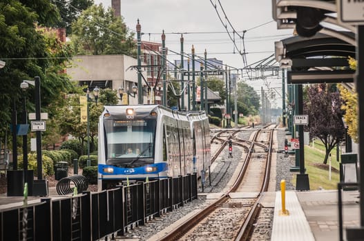 charlotte north carolina light rail transportation moving system