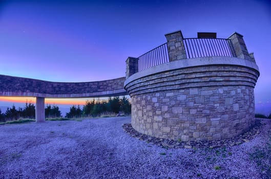 top of mount mitchell before sunset