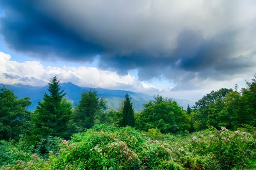 Sunrise over Blue Ridge Mountains Scenic Overlook