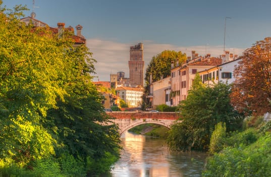 View of Padova bridge in Italy