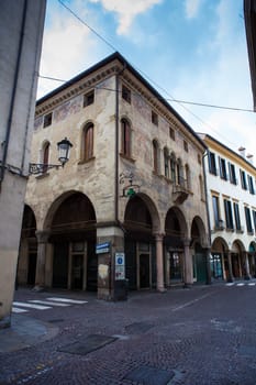 View of medieval street in Padova, italy
