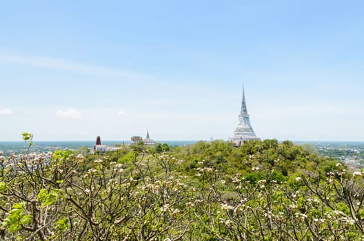 Pagoda on mountain at Phra Nakhon Khiri temple, Archaeological site in Phetchaburi Province of Thailand