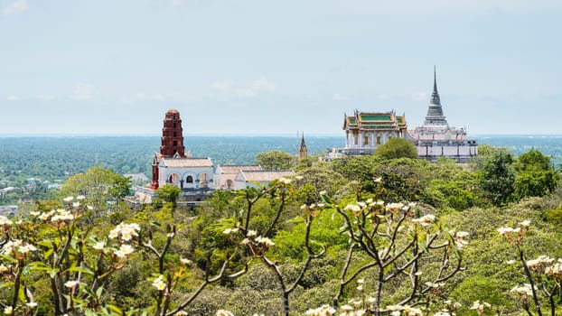 Pagoda on mountain at Phra Nakhon Khiri temple, Archaeological site in Phetchaburi Province of Thailand