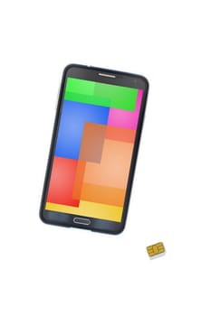 A close up shot of a sim card
