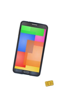 A close up shot of a sim card