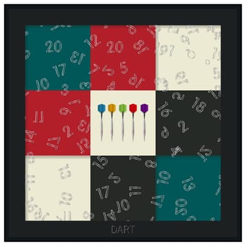 Conceptual dart board graphic design