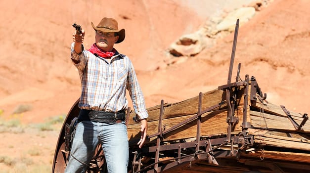 SOUTH WEST - A cowboy takes time to rest and reflect.