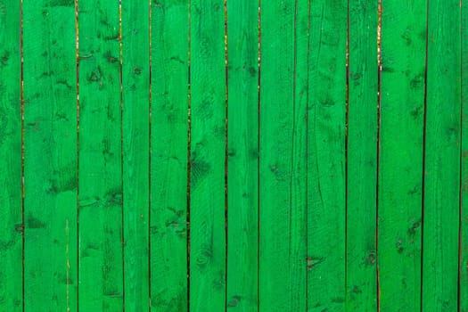 Green color Wooden vertical planks for background or texture