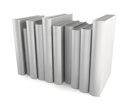 Books. 3d illustration on white background