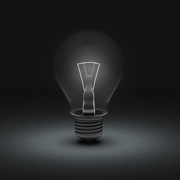3d render of light bulb