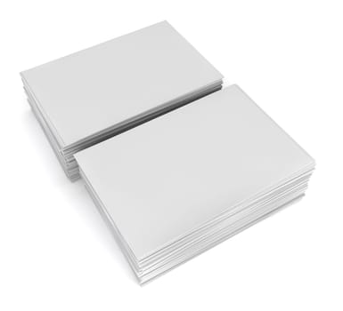 Blank business cards. 3d illustration on white background