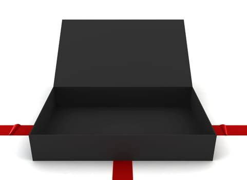 opened box - 3d render on white