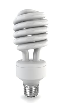 Light bulb. 3d illustration on white background