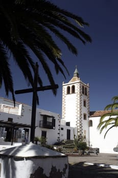 the Village Betancuria on the Island Fuerteventura on the Canary island of Spain in the Atlantic Ocean.