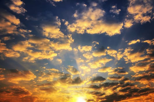 Abstract sky background in sunrise