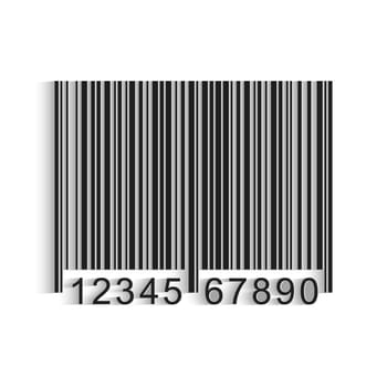 Vector image of a barcode isolated on a white background.
