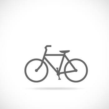 Illustration of a bicycle silhouette isolated on a white background.