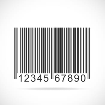 Illustration of a barcode isolated on a white background.