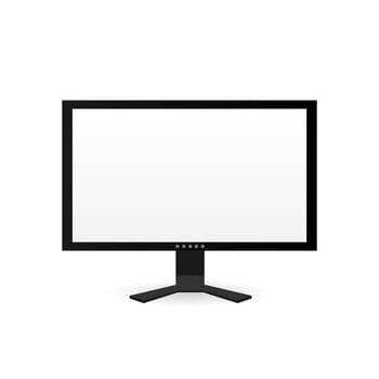 Illustration of a computer monitor isolated on a white background.