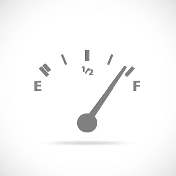 Illustration of a gase gage silhouette isolated on a white background.