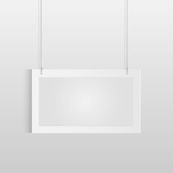 Illustration of a hanging frame isolated on a light background.