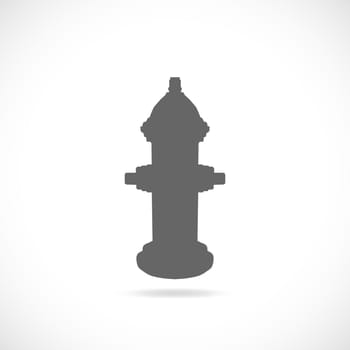 Illustration of a fire hydrant silhouette isolated on a white background.