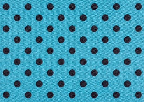 Blue fabric with dark dots