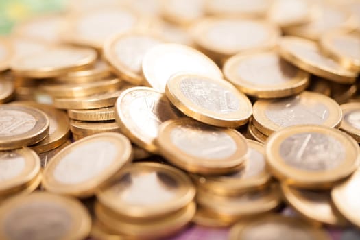 Abstract closeup of euro money.