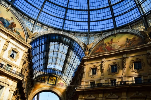 Galleria Vittorio Emanuele II in central of Milan, Italy