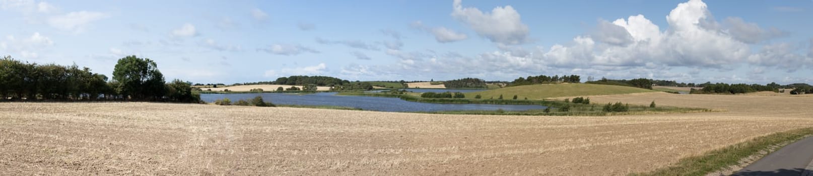Panorama of the field landscape around kinderballe