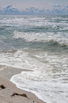 Waves on the Baltic Sea near Ristinge Strand in Denmark,Langeland