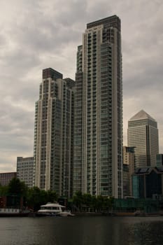Office towers in London in the Docklands