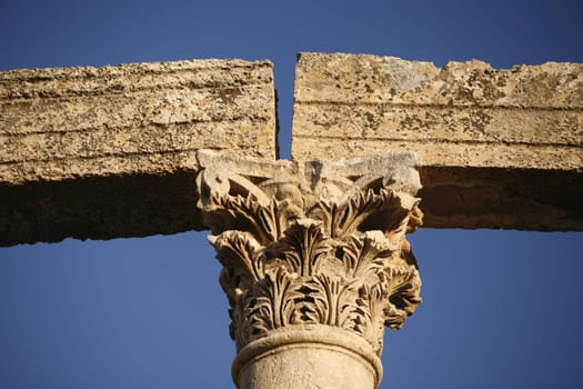 the Roman Ruins of Jerash in the north of Amann in Jordan in the middle east.