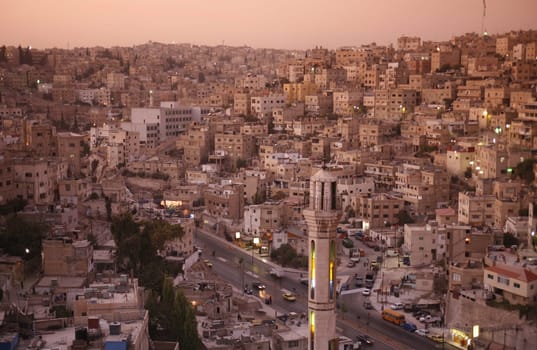 The City Centre of the City Amman in Jordan in the middle east.
