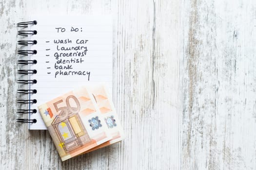 To do list background with copy space.