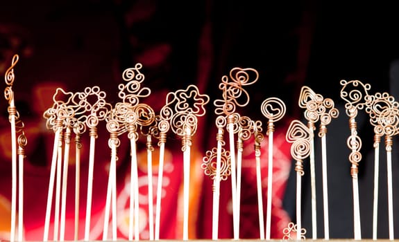 Metal Hair Pins made from metallic wire assorted for sell