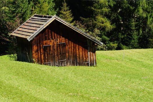 Wooden house in the Alps