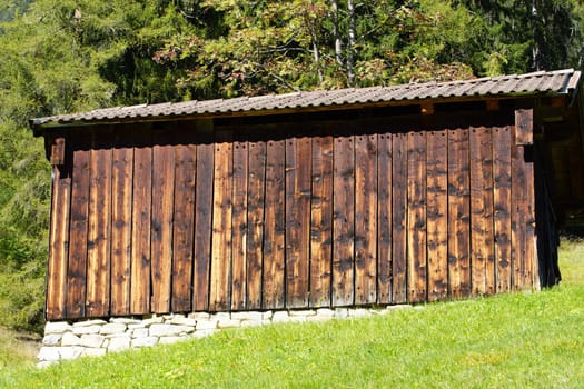 Wooden house in the Alps