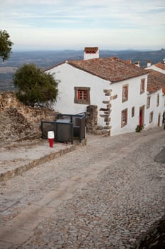 Emblematic whitewashed architecture in Marvao, Alentejo, Portalegre, Portugal