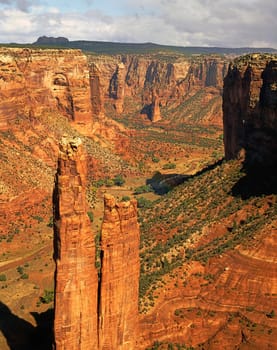 Spider Rock in Canyon de Chelly, Arizona