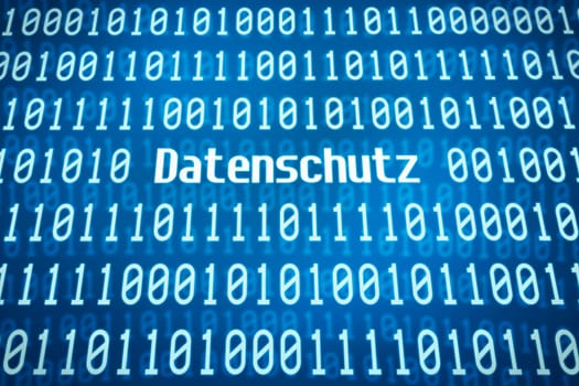 Binary code with the word privacy at the center